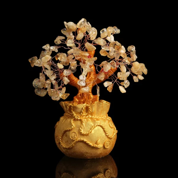 黄水晶摇钱树——风水宝石饰品